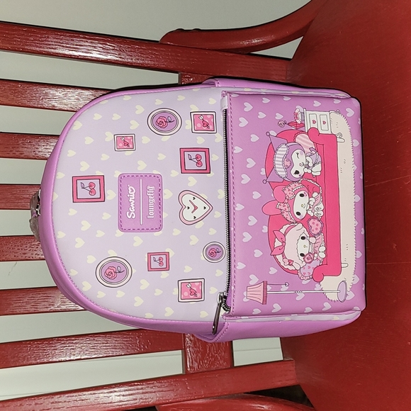 🎉HP🎉 Loungefly Sanrio My Melody & Kuromi Slumber Party Mini Backpack - Picture 4 of 7